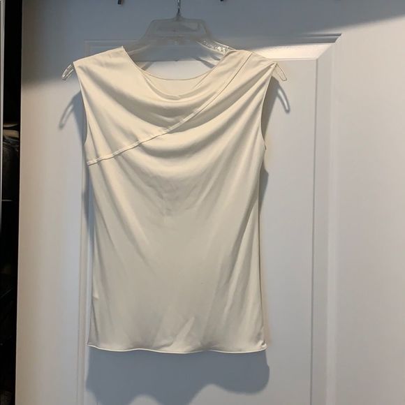 Armani Collezioni Ivory Jersey Blouse 2 NWT - Picture 5 of 6